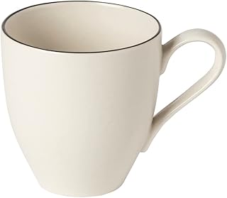Costa Nova Ceramic Stoneware Mug - Augusta Collection, Natural Black | Microwave & Dishwasher Safe Dinnerware | Food Safe Glazing | Restaurant Quality Serveware