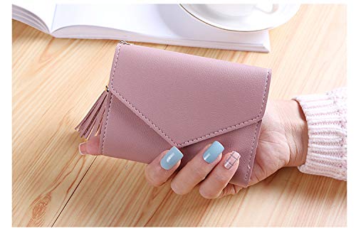 Lomaifoer Small Wallet For Women，Ultra Slim Pu Leather Credit Card Holder Clutch Wallets For Women(Pink) #TOP5