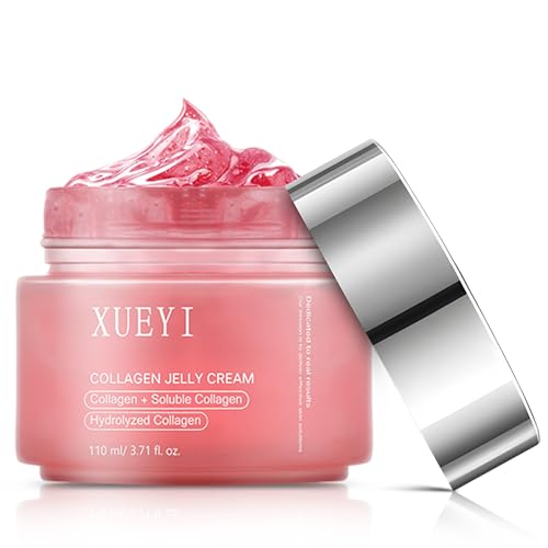 Olephira XUEYI Collagen Jelly Cream, Improve Firmness Elasticity Hydrating Nourishing Revitalizing for Soft Smooth SkinHydrolyzed Collagen Booster Gel Serum for Microcurrent Face Massagers,