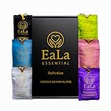 DUFTREISE Duft-Sachets 6×15g mit Eva – Provence Lavandelle, Coconut Blanc, Sakura, Zitruswelle, Hypnotic, Spa Moment – für Kleiderschrank, Kommode, Bad & Auto – EaLa Essential