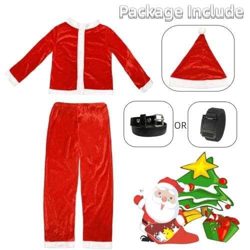 Disfraz completo de Santa Claus para niños 7-10 años miniatura 4