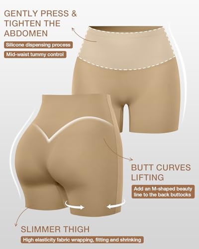 Image of Tummy Control Shapewear Shorts for Women Under Dress Womens Compression Shorts Under Dress Shapewear