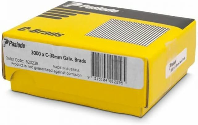Paslode 16 Gauge C Series Galvanised Chisel Brad Nails 3000 Pieces Pack, 38 mm Length
