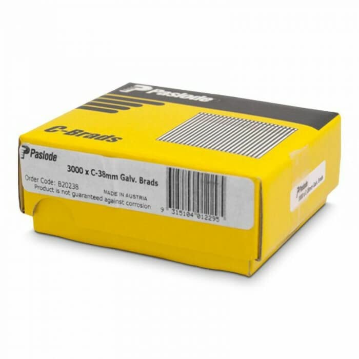 Paslode 16 Gauge C Series Galvanised Chisel Brad Nails 3000 Pieces Pack, 38 mm Length