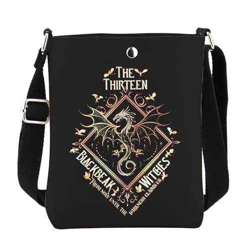VAMSII Book Inspired Gift Throne Of Glass Crossbody Bag Gift For Readers Glass Fiction Fan