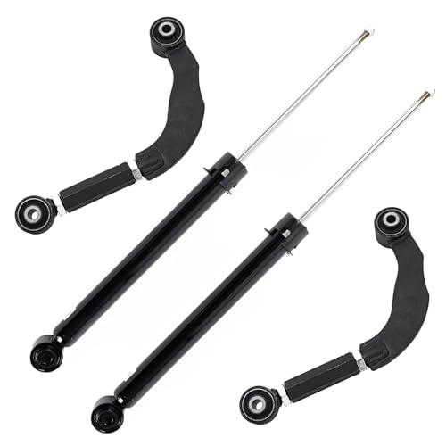 Image of Detroit Axle - Rear 4pc Shocks Absorbers Kit for 16-21 Honda Civic, 19-22 Insight, 2 Shocks Absorbers 2 Upper Control Arms 2019 2020 2021 Replacement