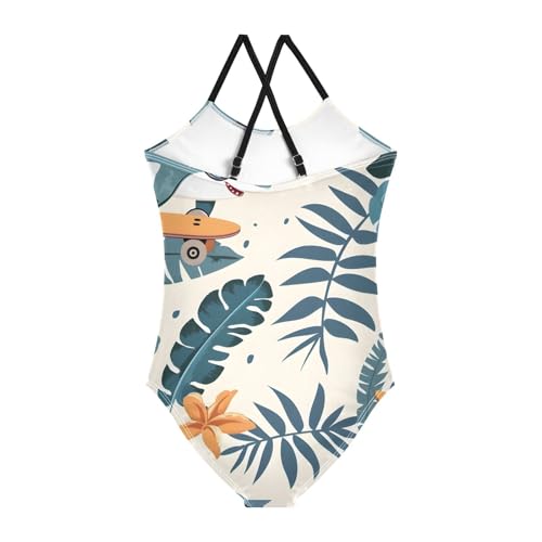 senya Girls Swimsuits Sharks Skateboard One-Piece Swimwear Quick Dry Girls Bathing Suits for 3 Years Old2