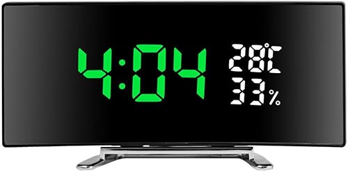 Reloj electrónico LED de escritorio, brillo ajustable Digital despertador para dormitorio, reloj con pantalla de temperatura