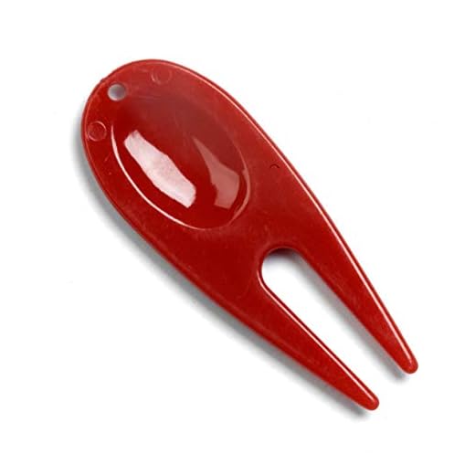 Durable Plastic Divot Repair Tool - Red