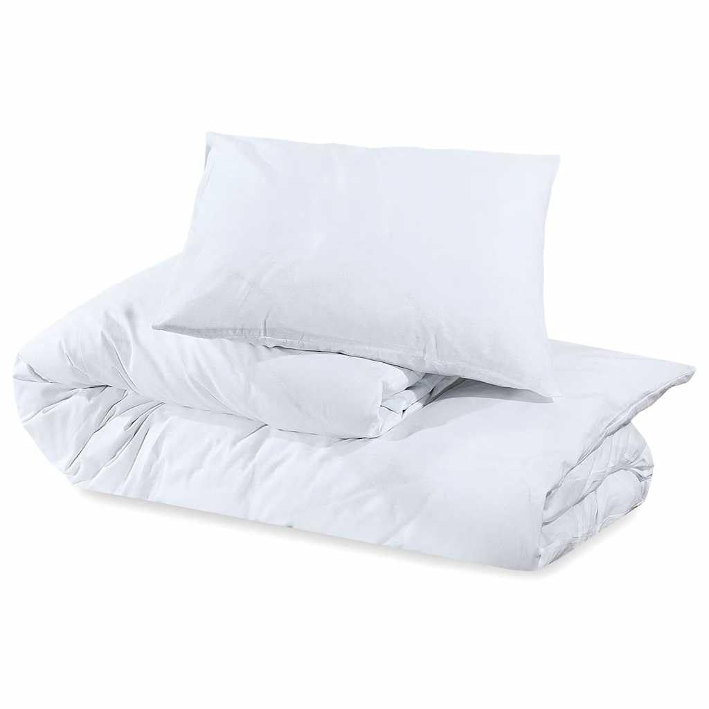 Set Copripiumino Bianco 260x240 cm in Cotone,Casa e Giardino,Biancheria,Lenzuola e Coperte,Copripiumini,1.18kg - 136164