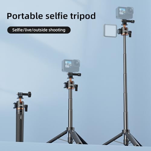 Trípode para selfies con cámara deportiva aleación aluminio extensible 6