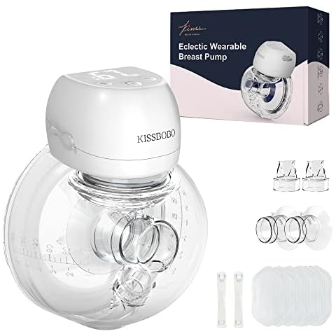 Breast Pumps Electric , Wearable Hands Free Automatic Breast Pump Portable, 2 Modes & 9 Levels with LCD Display, Low Noise Rechargeable Painless Wireless Breasts Pump Milk with 21mm/24mm Flanges Cover