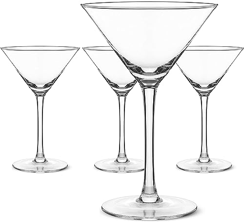 Image of VILON Italian Premium Martini Glasses Set of 10-Hand Blown Crystal Martini Glasses-Elegant Cocktail Glasses for Bar,Martini,Cosmopolitan,Manhattan, Gimlet,Pisco Sour 180 ML(180 ML, 10)