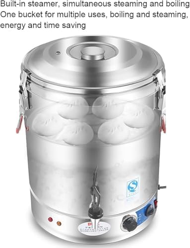 Professional 40L Stainless Steel Catering Urn - Large Hot Water Dispenser with Precise 30-110°C Temperature Control for Cafés, Offices, Events, and Home Use