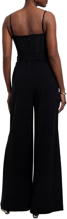 BCBGMAXAZRIA Women's Sleeveless Sweetheart Neck Bustier Jumpsuit