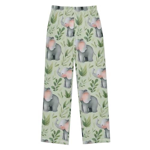 Pajama Bottoms, Pajamas Long Pant Cute Elephant Watercolor Lounge Wear Casual Sleep Pants Soft Pjs Sleepwear