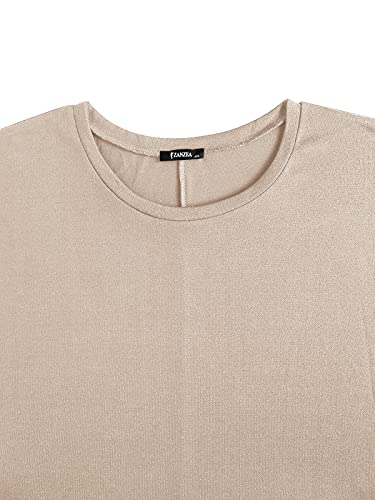 Image of ZANZEA Women's Off The Shoulder Batwing Tops Casual Loose Oversized Tshirts Long Sleeve Fall Pullover Sweater Tops