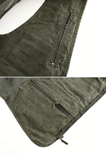 Image of Spanye Mens Safari Travel Photo Vest Outdoor Fishing Multi Pocket Jacket Beige