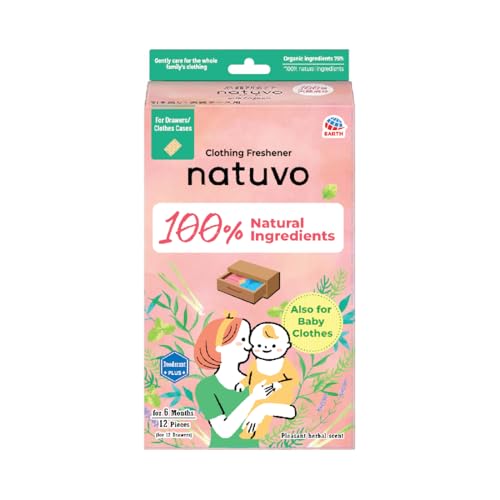 Image of Earth Natuvo Clothing Freshener Sachets | Long Lasting Fragrance Sachets For Drawers, Closet & Wardrobe | 100% Natural Ingredients | Made in Japan | 12 Sachets Upto 6 Months