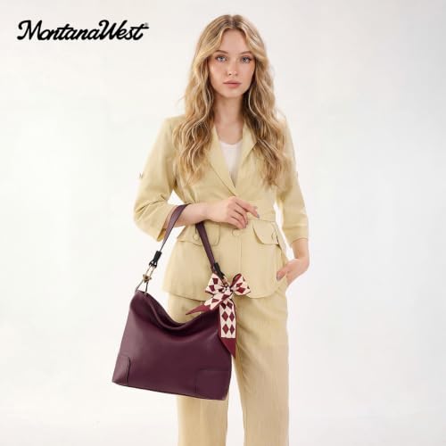 Image of Montana West Hobo Bags for Women Top Handle Satchel Shoulder Purse Bucket Handbag