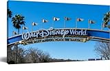 Large Wall Art Decor for Living Room Bedroom Bathroom Canvas Wall Art Framed A Walt Disney World arch gate the road Orlando Florida Prints Artwork Painting Pictures Kitchen 24x48