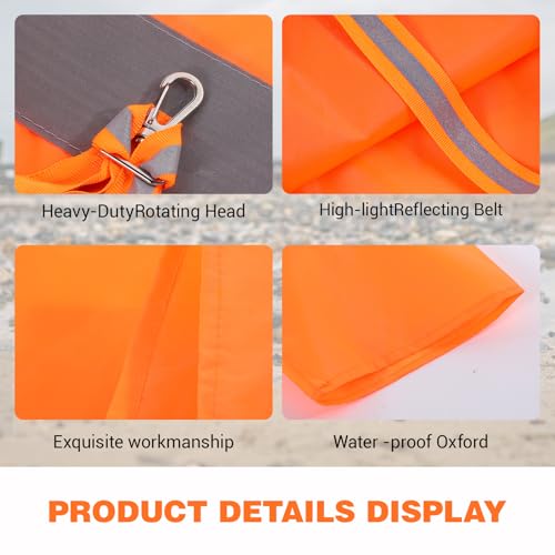 4 Pcs Airport Windsocks Measurement Sock Bag with Reflective Belt Oxford Fabric Ripstop Wind Sock Wind Direction Indicator Windsocks Outdoor Aviation Flag for Airport Farm(31.5 Inch)