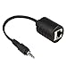 LINESO 2Pack 3.5mm Stereo to RJ45 Female Extender Over Cat5&Cat6 Cable (2X 3.5mm to RJ45 Female)