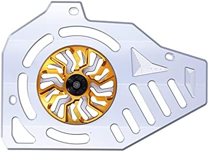 Motorcycle Radiator Grille Guard, Stainless Steel Motorcycle Radiator Cover Rotate Fan Guard Silver Orange fit for Yamaha Nmax 155 125 150 2015-2020