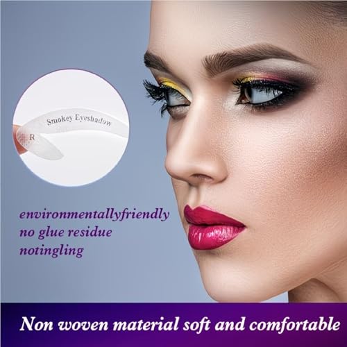 Image of Reusable Eyeliner Stencil for Perfect Winged Eyeliner | Cat Eye Makeup Template Stickers | Smokey Eye & Eyeshadow Guide Tool for Beginners & Professionals | 32 Pair Eye Makeup Stencils