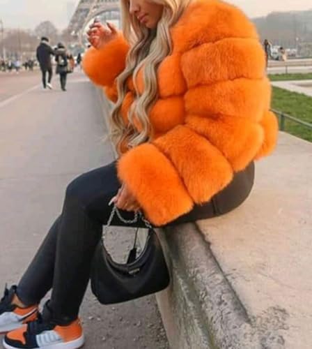 loveimgs Women Fluffy Faux Fur Coat Winter Fake Fur Leather Zip Up Teddy Coat Puffer Jacket Parka Elegant Warm Overcoat3