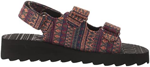 MUK LUKS Women's Wave Curl Sandals, Green Multi, 7 | Image 5