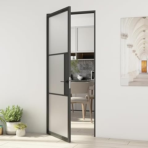 JUBEST 36"x 84" Prehung Door with Frosted Glass Cover