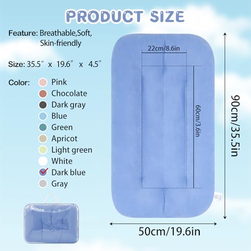 Image of Baby Lounger for Newborn, Bionic Design Baby Lounger, Soft Organic Cotton Breathable Lounger for Infants 0-24 Months (Blue)