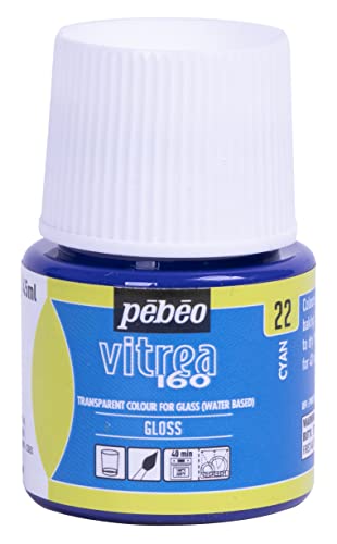 PEBEO Pintura para vidrio, cian