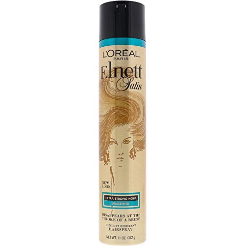 L’Oreal ParisElnett Satin Hairspray Extra Strong Hold Unscented 11 oz (Pack of 4)