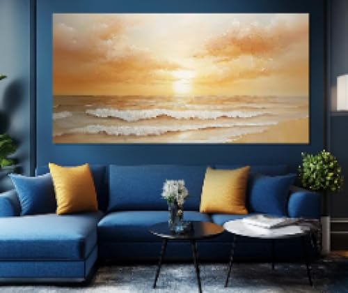 Toile imprimée océan sépia au design élégant pour décoration haut de gamme