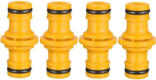 6x Doppelstecker Schlauchverbinder 1/2 Zoll - Gartenschlauch Kupplung Mit Dichtring