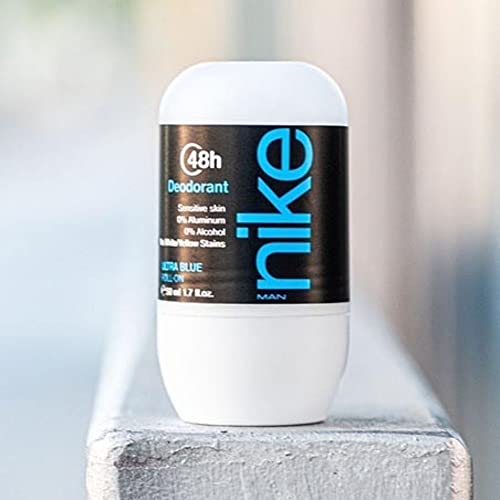 Image of Nike Ultra Blue Deodorant Roll-On for Men - Long Lasting Freshness, 50ml