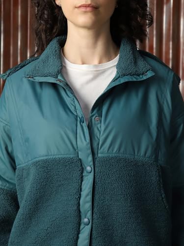 Image of High Star Women Printed Polyster Oversized Fit Hood Long Sleeve Sweatshirts