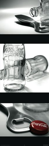 Póster para puerta "Coca-Cola Photography 3pics" gran papel Póster - Póster - tamaño 158 x 53 cm (aprox)