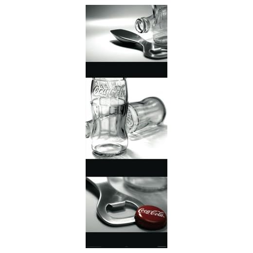 Póster para puerta "Coca-Cola Photography 3pics" gran papel Póster - Póster - tamaño 158 x 53 cm (aprox)