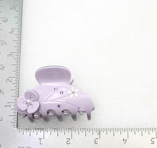 Pinzas de pelo de acrílico con cristales Swarovski legítimos y diseño floral exclusivo 6