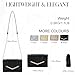 VASCHY Clutch Purse for Women,Fashion Envelope Evening Small Formal Handbag Fold-over Crossbody Shoulder Bag for Wedding,Party Black