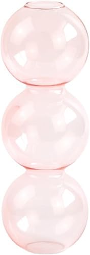 MEUMITY Jarrón hidropónico de burbujas de vidrio transparente, florero de burbujas de 7 pulgadas, florero floral único, florero creativo para