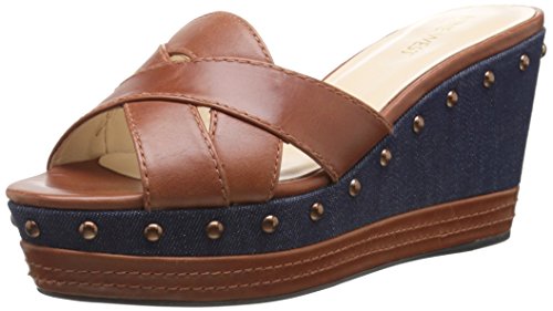 Nine West Women's Vida Leather Wedge Pump