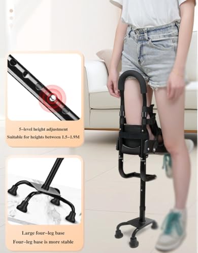 Béquille mains libres et déambulateur télescopique à une jambe