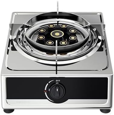 Estufa de Gas 1 Puesto Compacta Portátil Acero Inoxidable