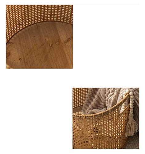 Panier à linge pliable en osier avec poignées ergonomiques - 4