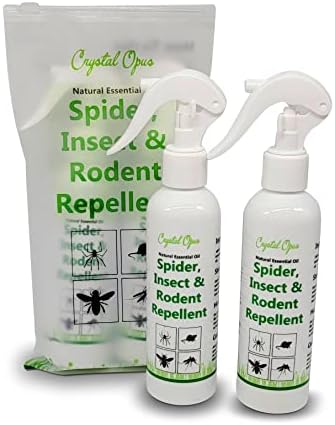 2 Pack Mouse, Spider, Rat & Insect Repellent Spray. Effective, Safe & Humane Peppermint, Lavender & Citronella Unique Blend. Deterrent for Pest, Bug, Rodent, Mosquito, Moth, Fly, Wasp, Ant & More.