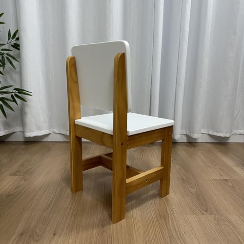 Conjunto Mesa Infantil Com 2 Cadeiras Madeira Maciça Branco